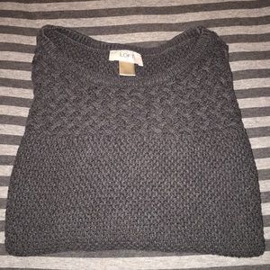 LOFT Charcoal Gray Sweater; XS